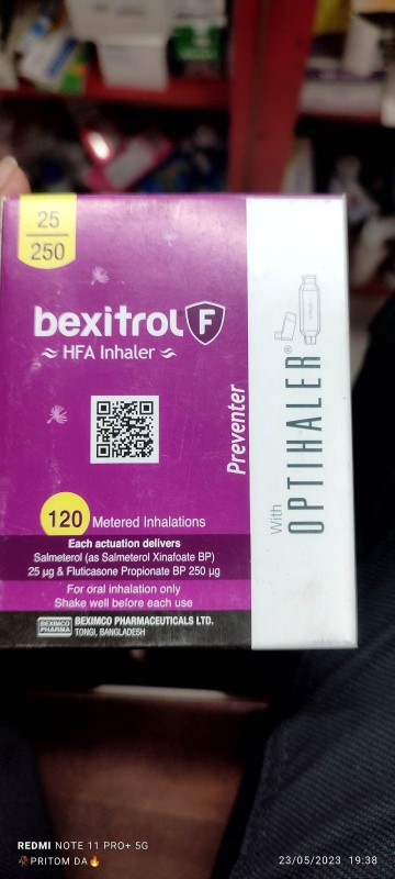 Bexitrol F 250 HFA inhaler